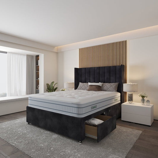 Jersey Wingback Divan Bed - Restium Beds