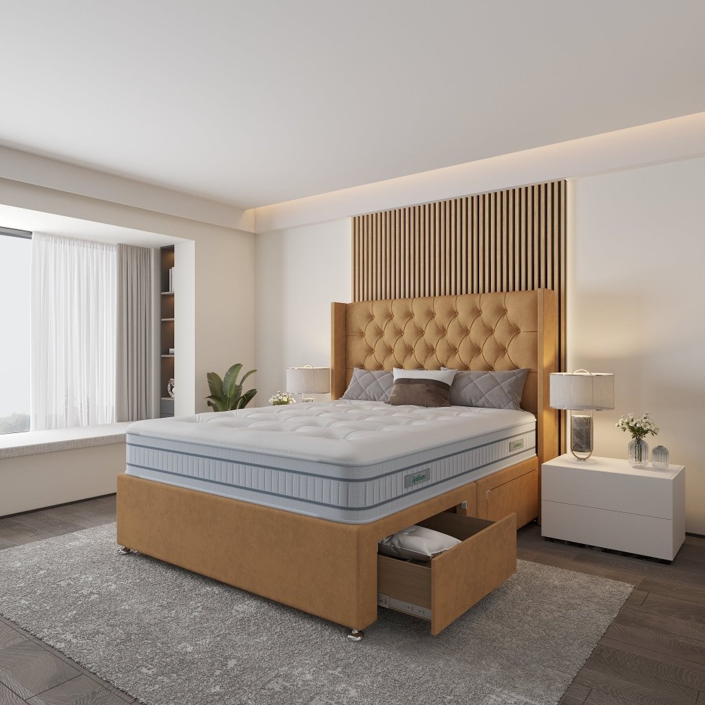 Lowa Wingback Divan Bed - Restium Beds