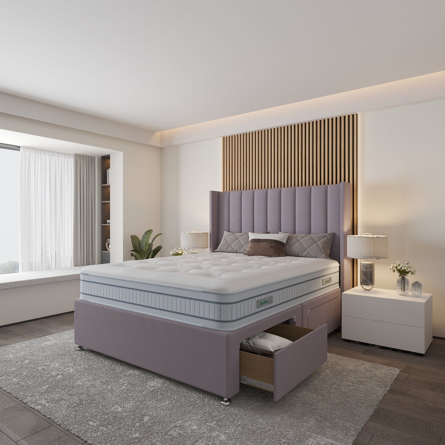 Jersey Wingback Divan Bed Restium 