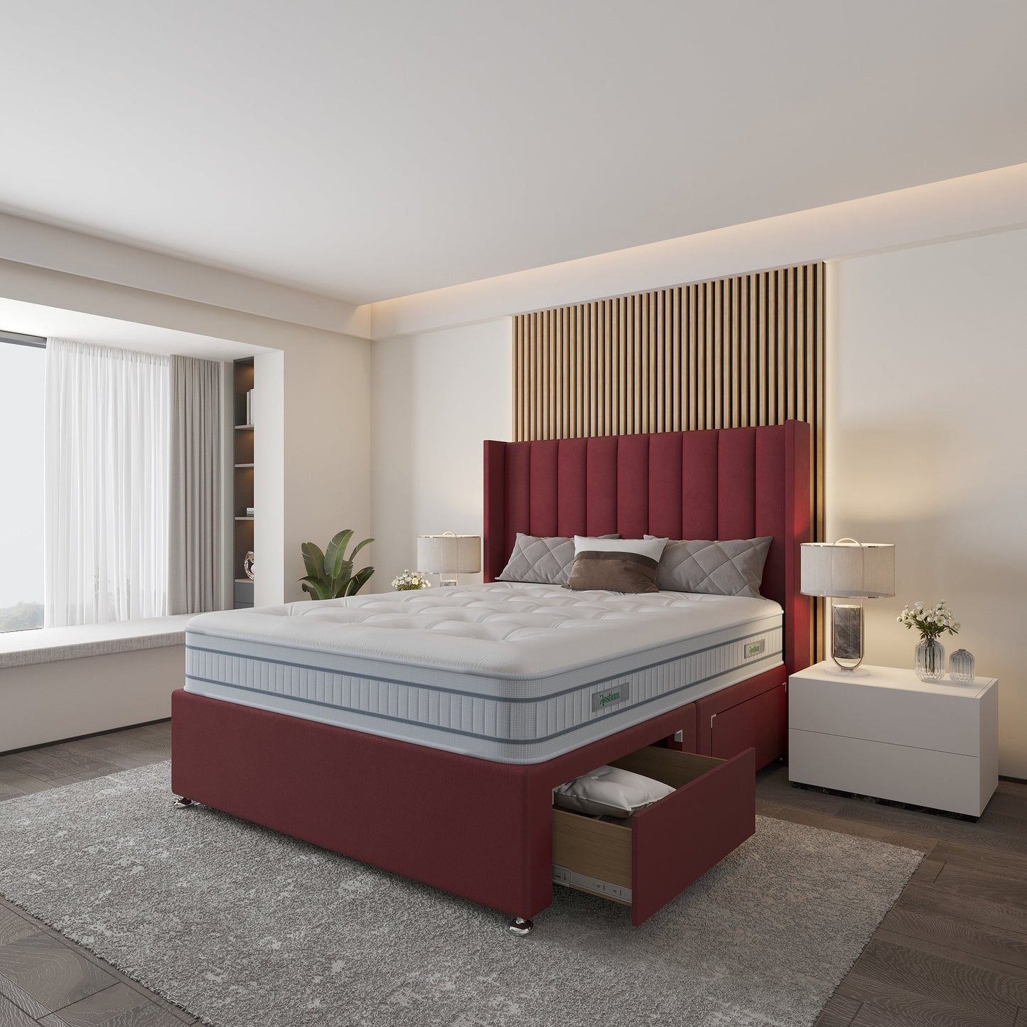 Jersey Wingback Divan Bed Restium 