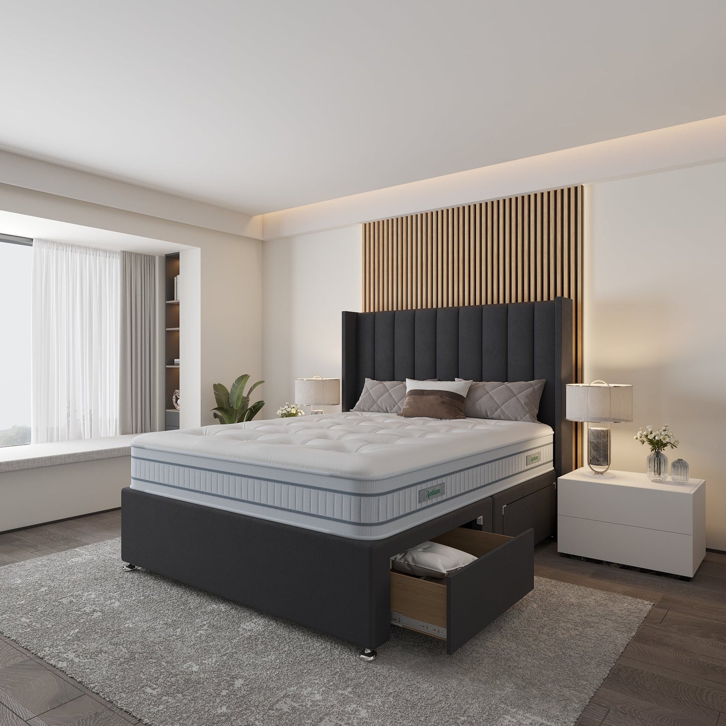 Jersey Wingback Divan Bed Restium 
