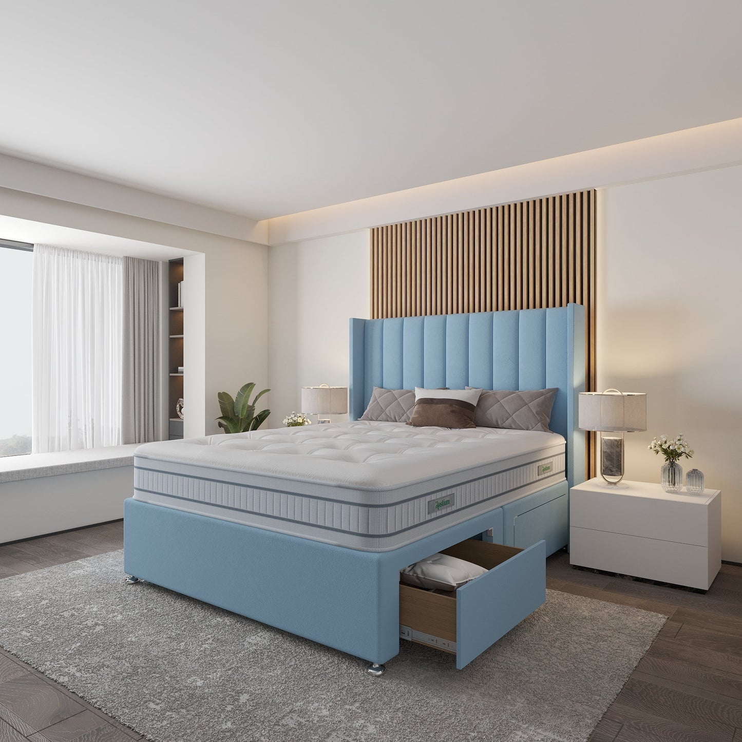 Jersey Wingback Divan Bed Restium 