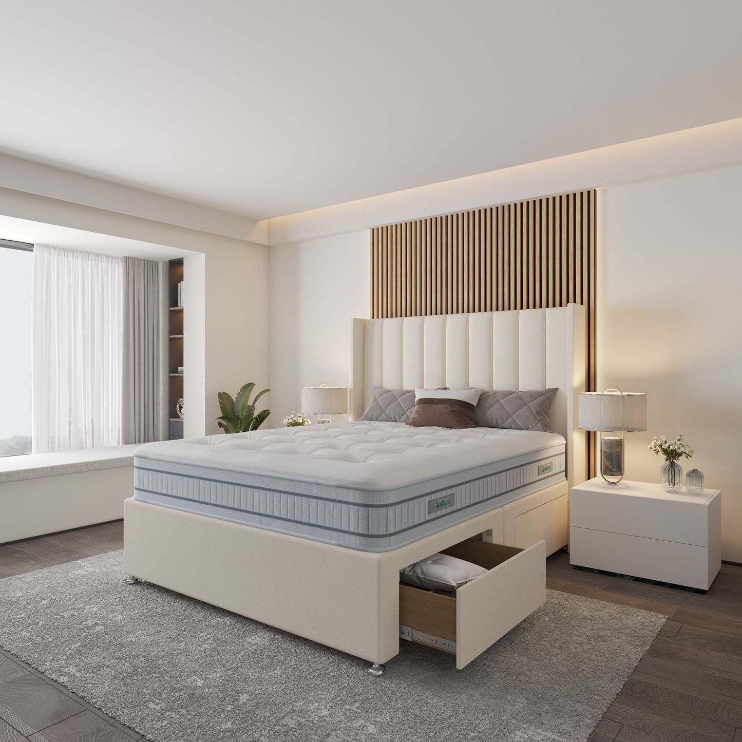 Jersey Wingback Divan Bed Restium 