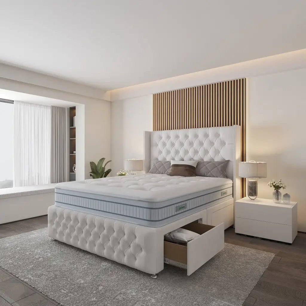 Barcelona Wingback Divan Bed - Restium Beds