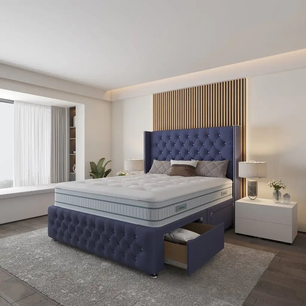 Barcelona Wingback Divan Bed - Restium Beds