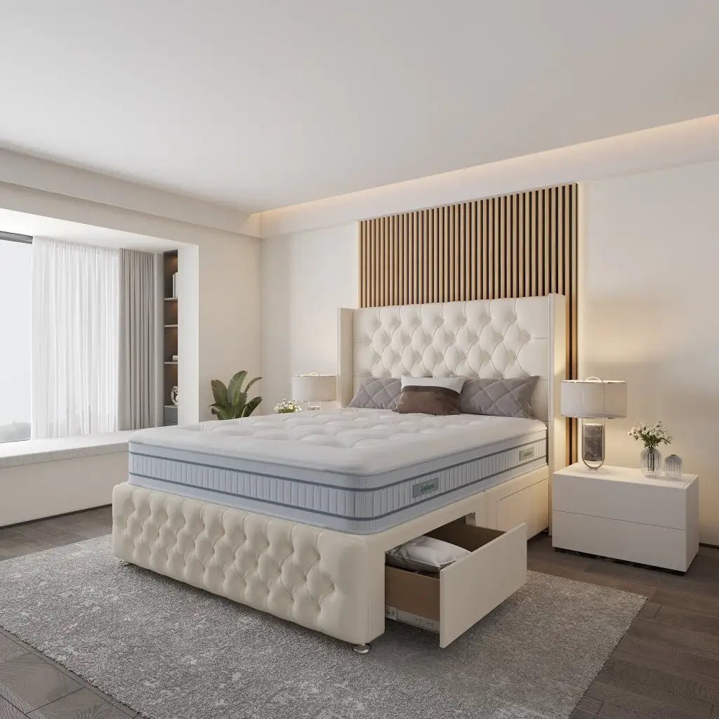 Barcelona Wingback Divan Bed - Restium Beds