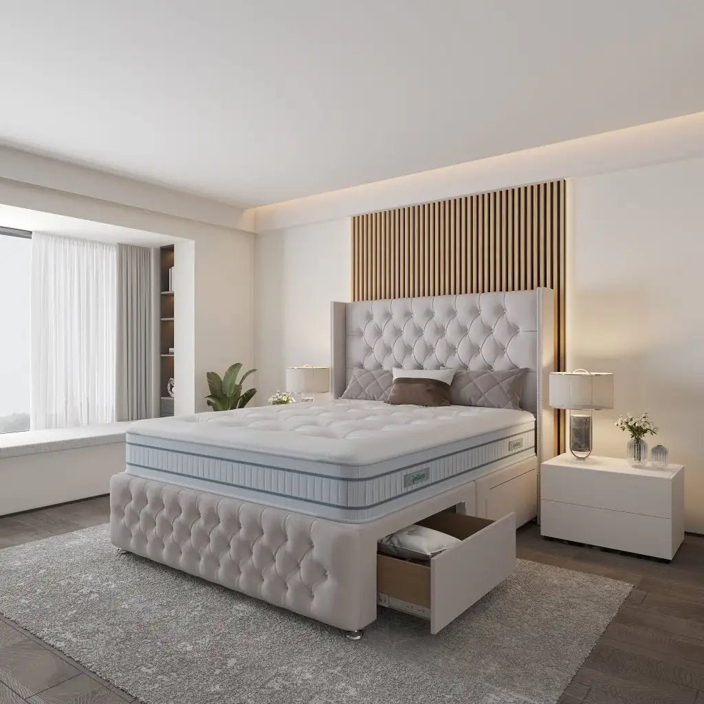 Barcelona Wingback Divan Bed - Restium Beds