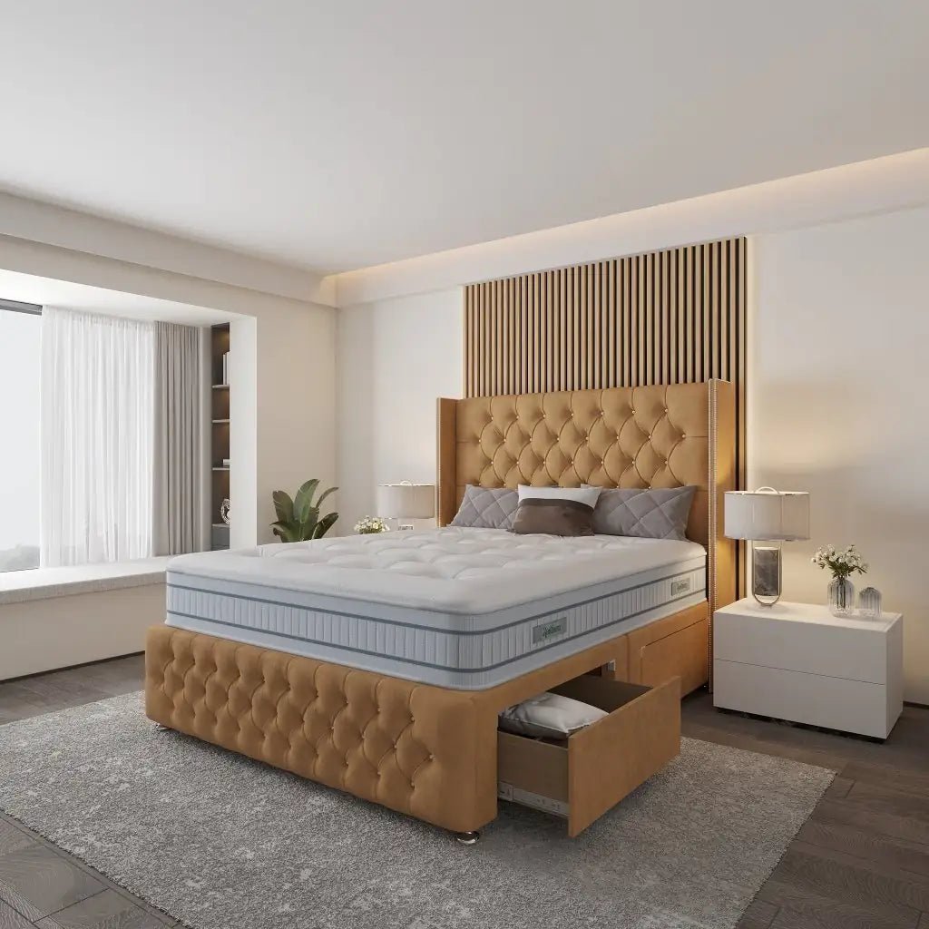 Barcelona Wingback Divan Bed - Restium Beds