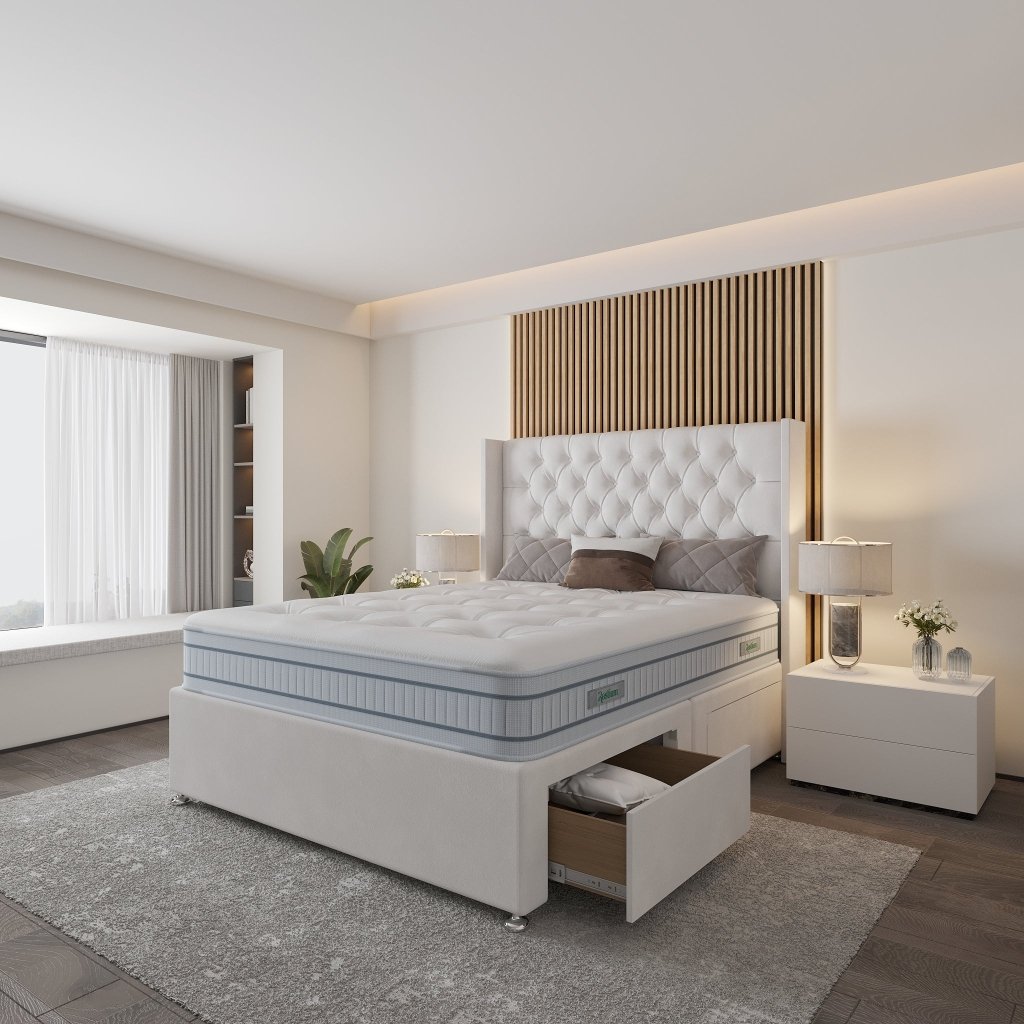 Lowa Wingback Divan Bed - Restium Beds