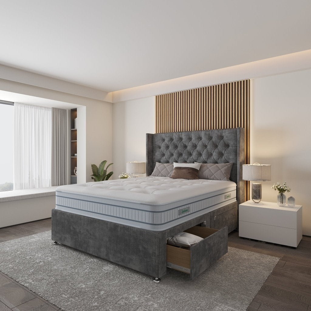 Lowa Wingback Divan Bed - Restium Beds