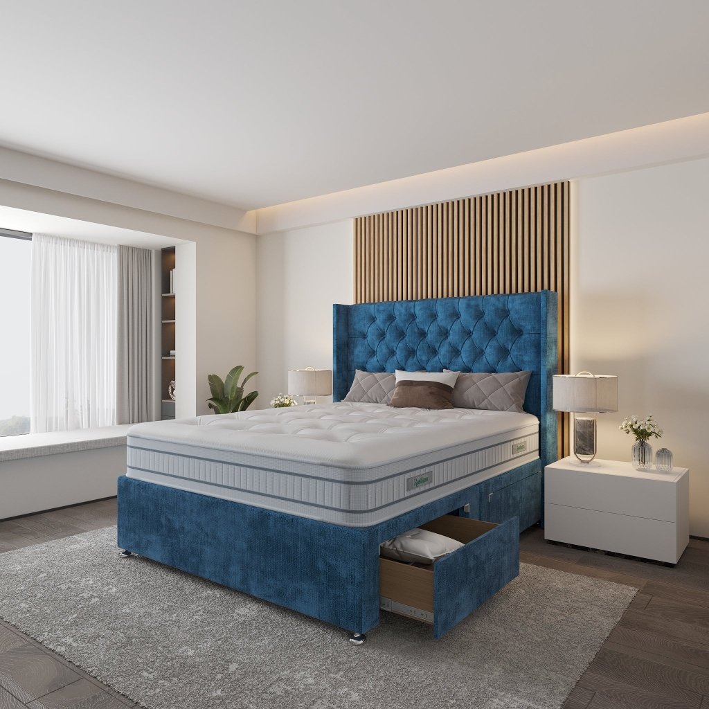 Lowa Wingback Divan Bed - Restium Beds
