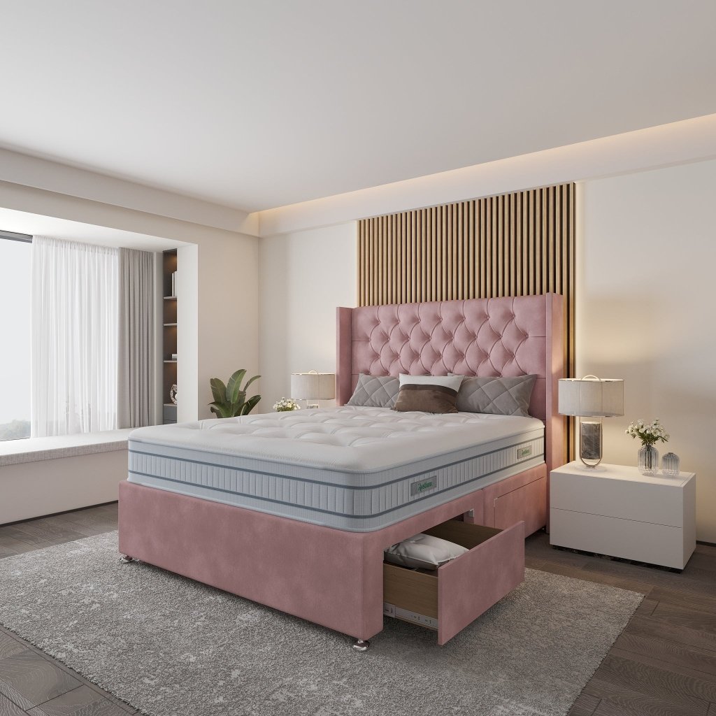 Lowa Wingback Divan Bed - Restium Beds