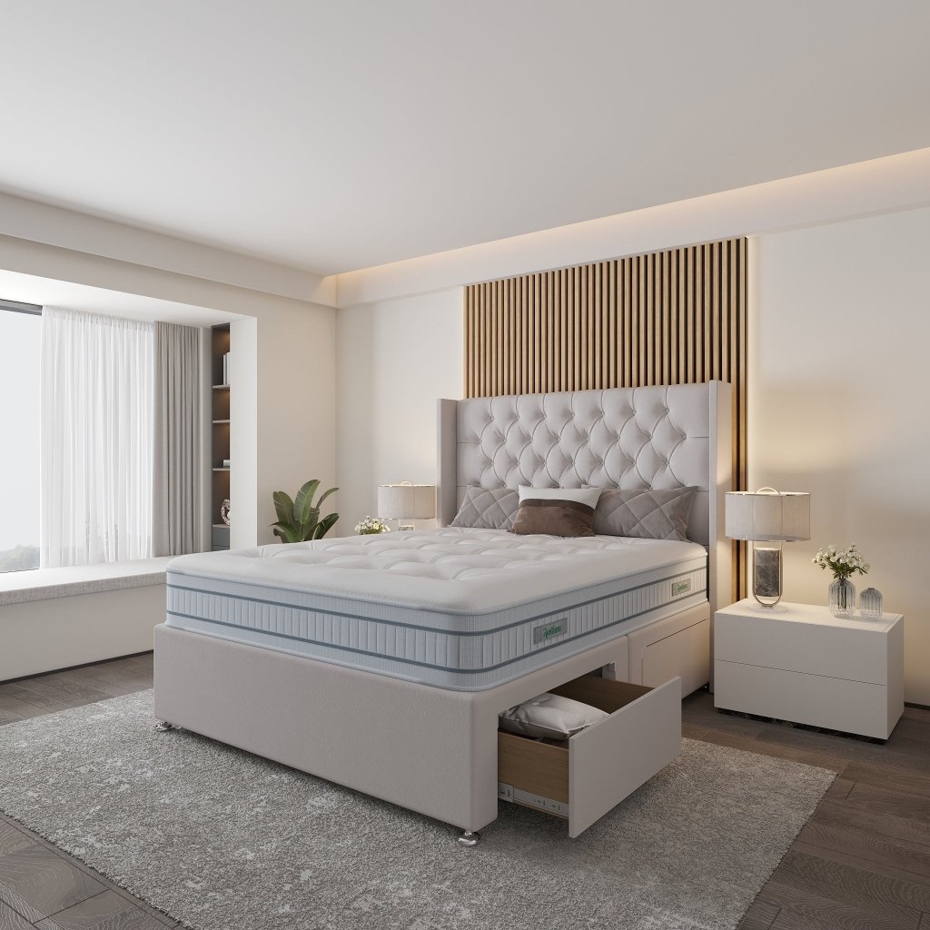 Lowa Wingback Divan Bed - Restium Beds