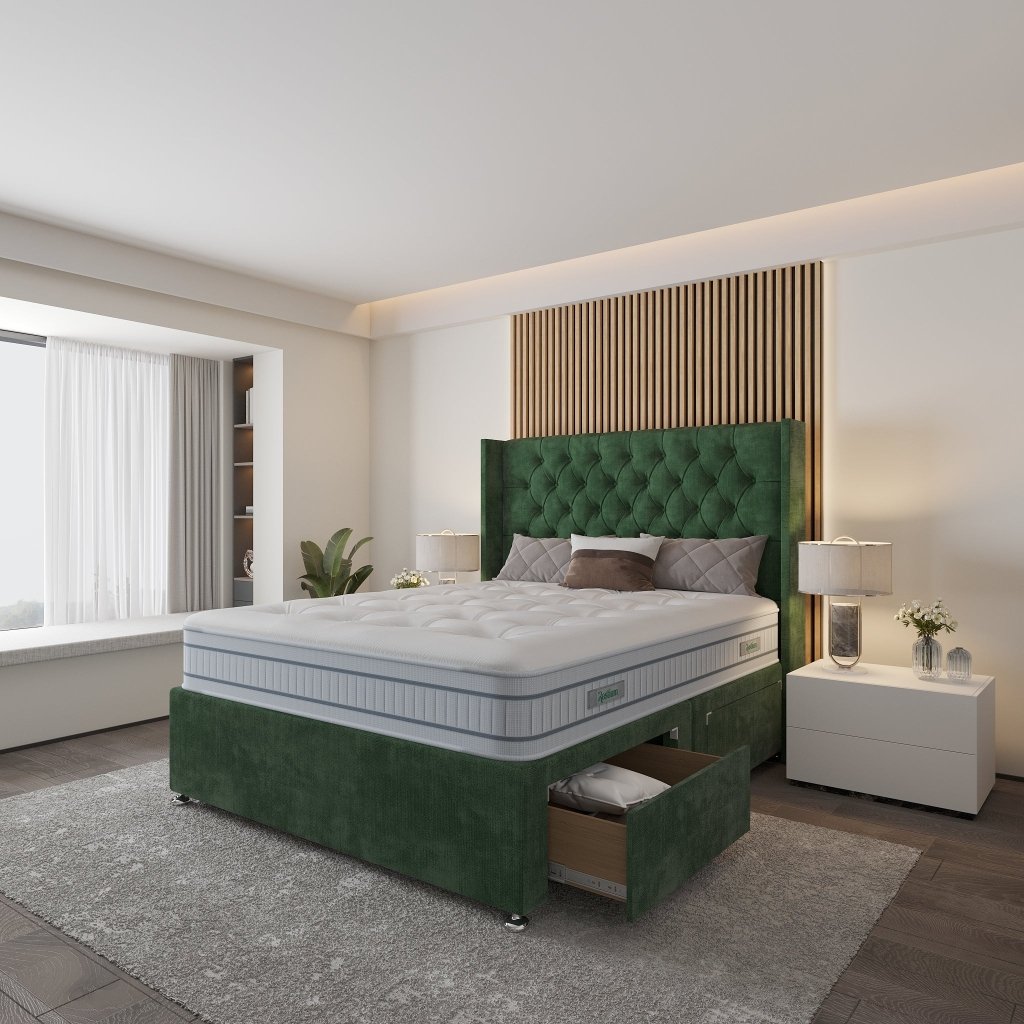 Lowa Wingback Divan Bed - Restium Beds