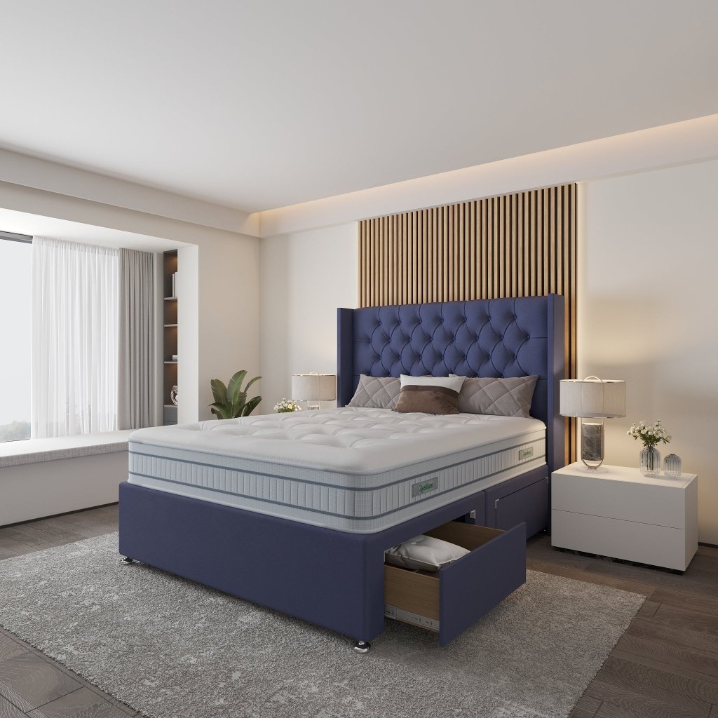 Lowa Wingback Divan Bed - Restium Beds