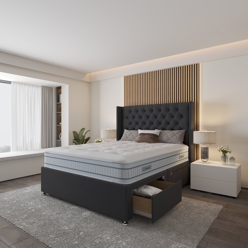 Lowa Wingback Divan Bed - Restium Beds