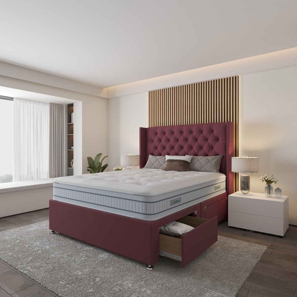 Lowa Wingback Divan Bed - Restium Beds