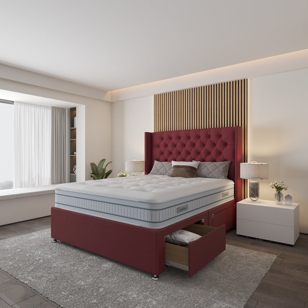 Lowa Wingback Divan Bed - Restium Beds