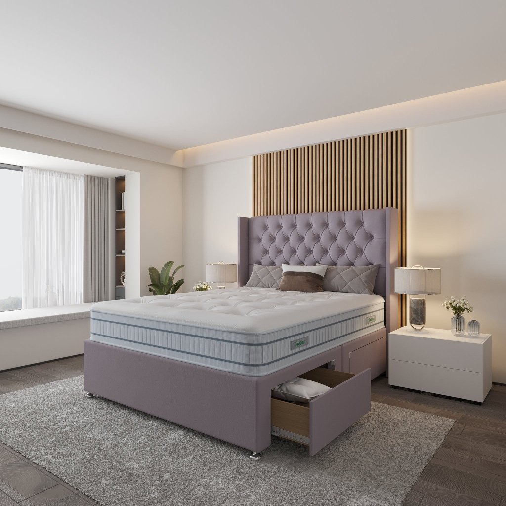 Lowa Wingback Divan Bed - Restium Beds