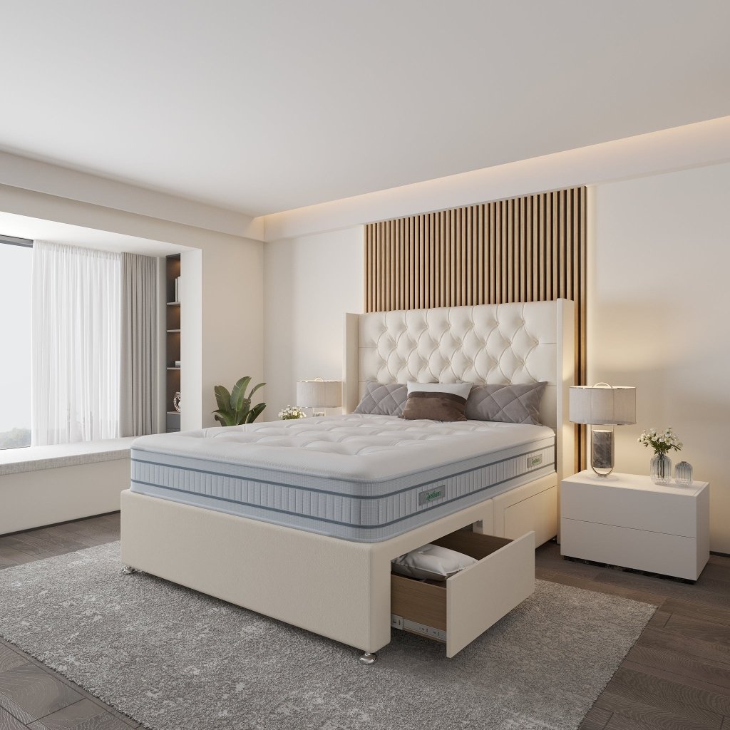 Lowa Wingback Divan Bed - Restium Beds