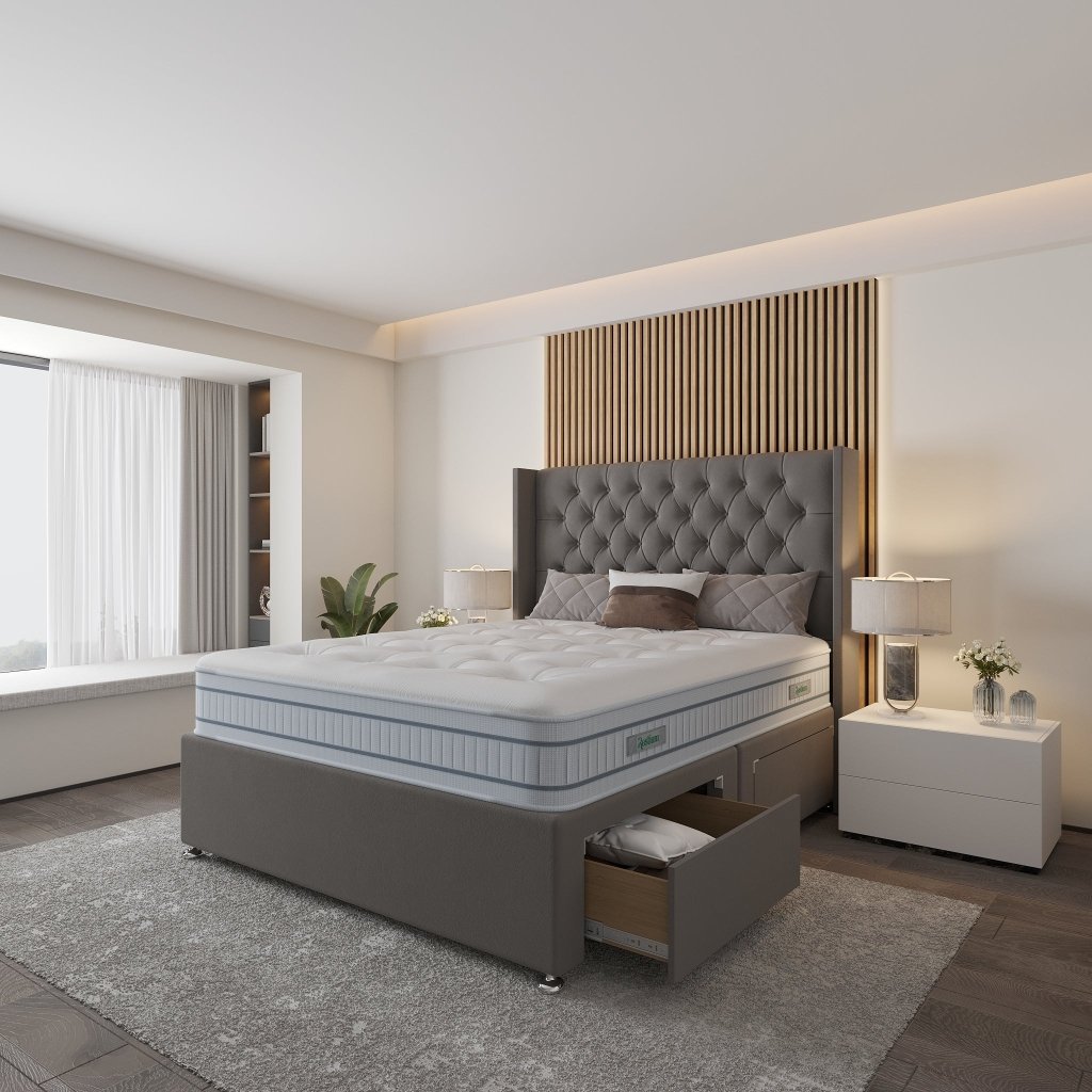 Lowa Wingback Divan Bed - Restium Beds
