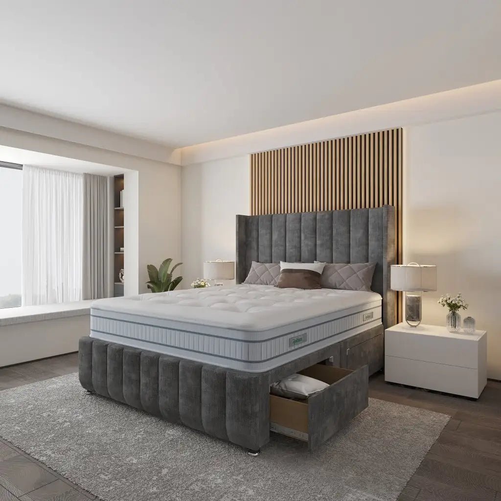 Saffron Wingback Divan Bed - Restium Beds