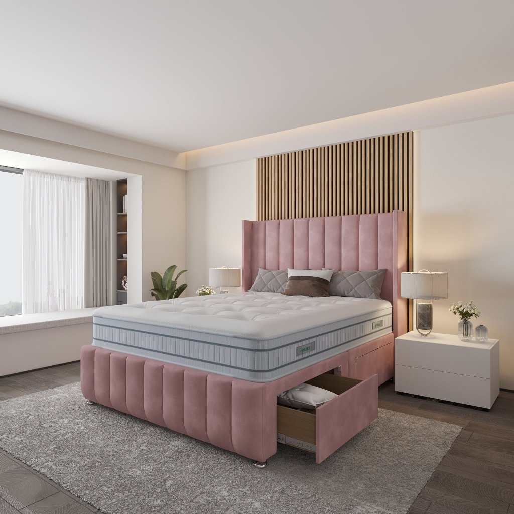 Saffron Wingback Divan Bed - Restium Beds