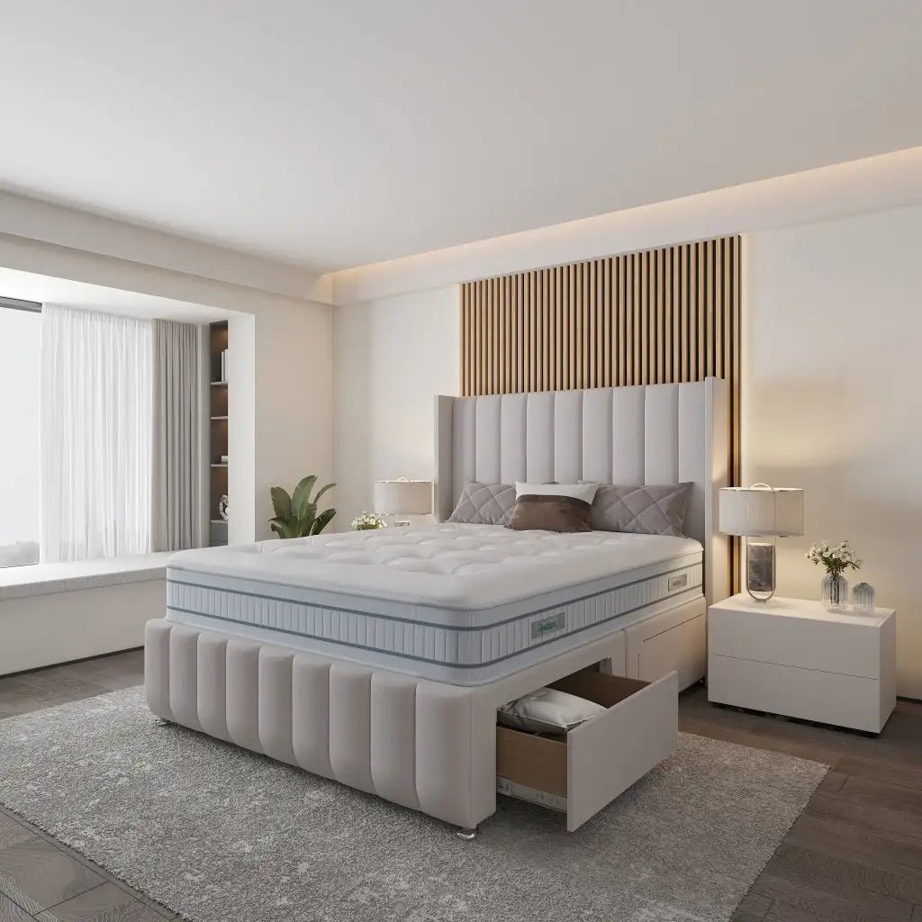 Saffron Wingback Divan Bed - Restium Beds