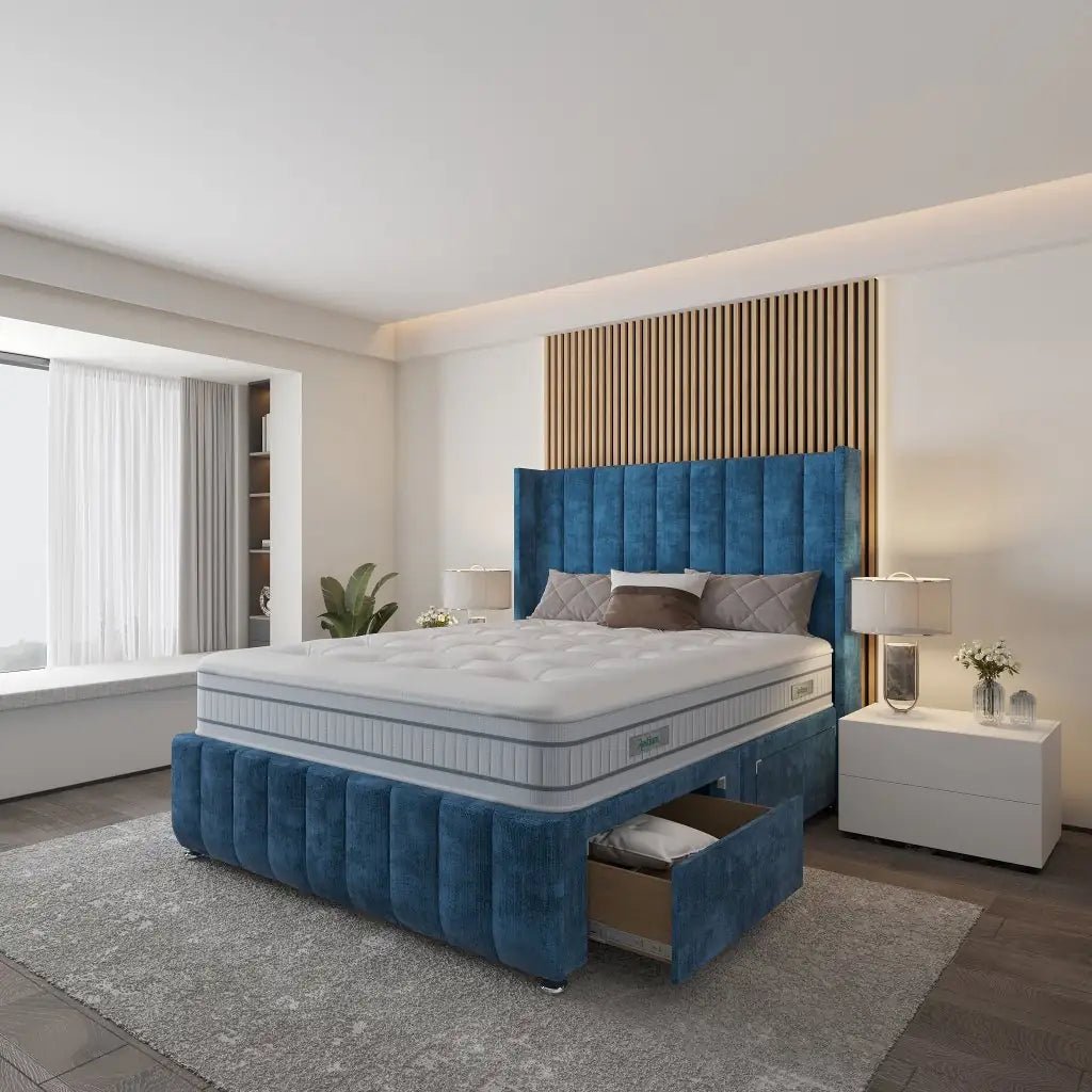 Saffron Wingback Divan Bed - Restium Beds